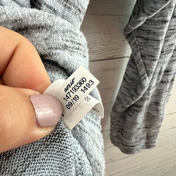 Aerie Heather Blue Gray Long Sleeve Pullover Sweater Size L - Picture 8 of 8